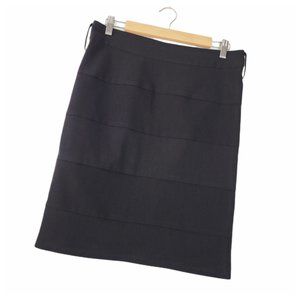 Te Amo Black Pencil Skirt With Side Belt Loops